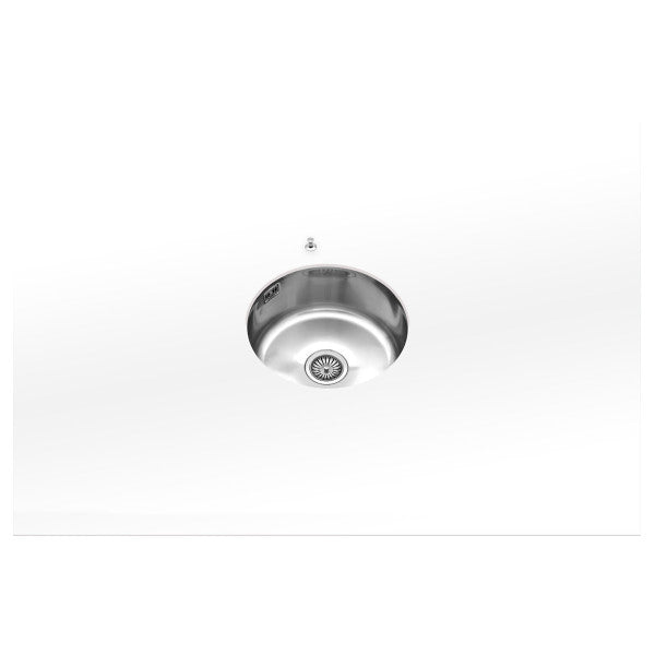 Alpes stainless steel V40D round build in sink D40 cm