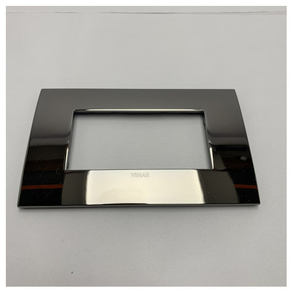 Vimar 19654.09 Arke Classic 4 moduli piastra di copertura cromata nera