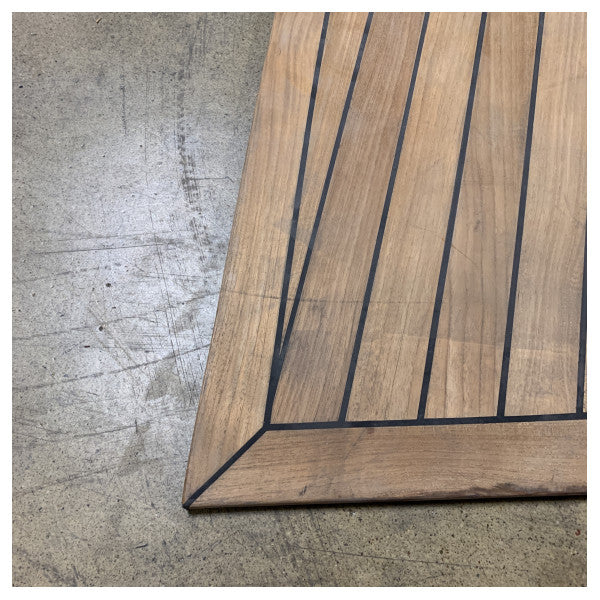 Високоякісна тиковая дошка для весла з ненависним темним вставкою для морських і човнових палуб - 2162974