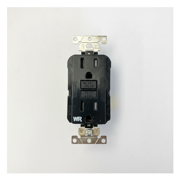 Tomada GFCI Leviton G5262-WTE 15A 125V resistente às intempéries e a adulterações