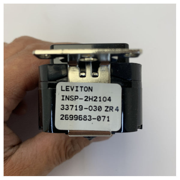 Tomada GFCI Leviton G5262-WTE 15A 125V resistente às intempéries e a adulterações