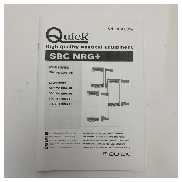 Quick SBC 500 NRG+ Marinebatterieladegerät 12V 40A - 3 Ausgänge 115V/230V
