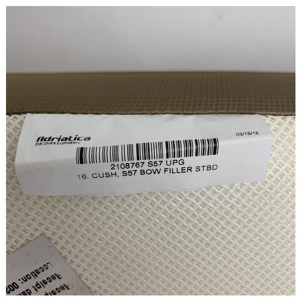 Uttern S57 Styrbord Sidan Båtfyllnadsdyna Grå - 2108767