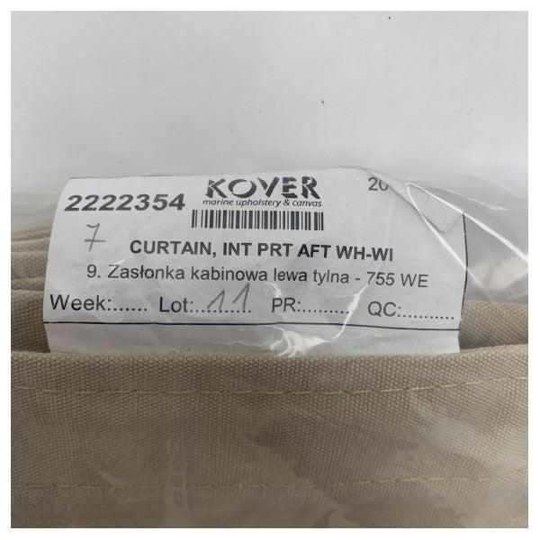 Quicksilver 755 Weekend Steuerbord Achterkabinenvorhang - 2222354