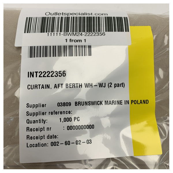 クイックシルバー 755 ウィークエンド アフトキャビン カーテン - 2222356