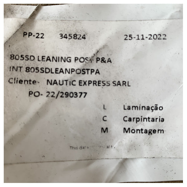 Bekväm och hållbar Quicksilver 805SD marin lutande post med förvaring och fotstöd i rostfritt stål