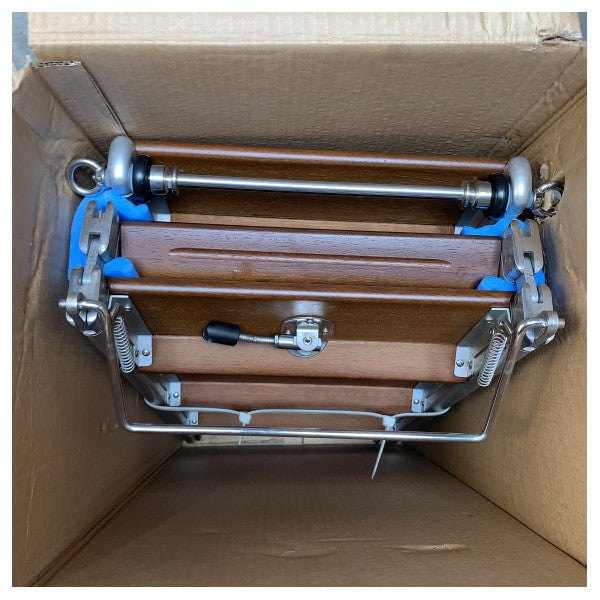 Nemo Stainless Steel Yacht Swim Ladder with Teak Steps - Durable Marine Boarding Ladder