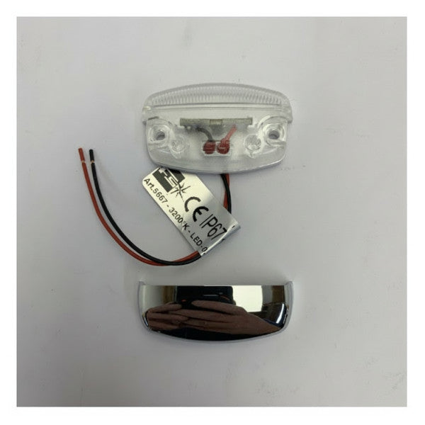 Marine LED Courtesy Step Light Chrome Bezel - 5667.C.3200 Yacht Lighting