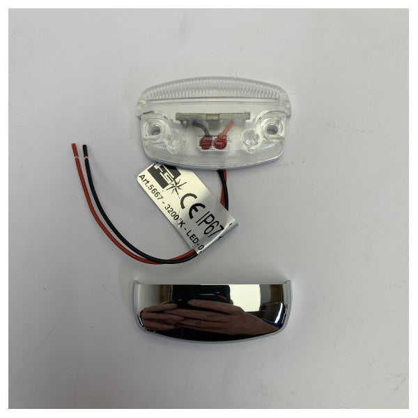 Marine LED Courtesy Step Light Chrome Bezel - 5667.C.3200 Yacht Lighting