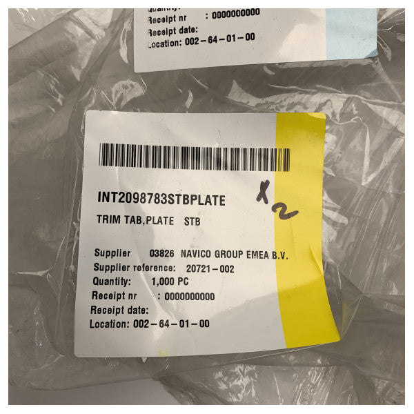 Lenco Stainless Steel Trim Tab Plate Starboard Side - 20721-002