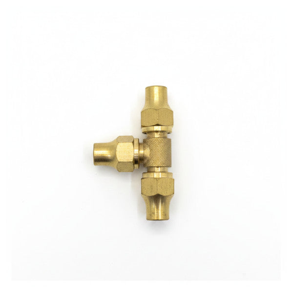 Messing flare-T-stykke 5/16inch T-KOS 19c til marine HVAC & VVS - 03-2352