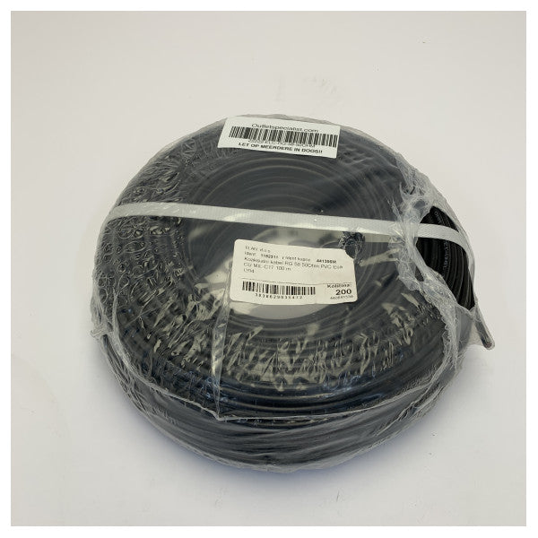 Cabo coaxial RG58 50 Ohm - Cabo elétrico de qualidade marítima para VHF/rádio de iate 1m