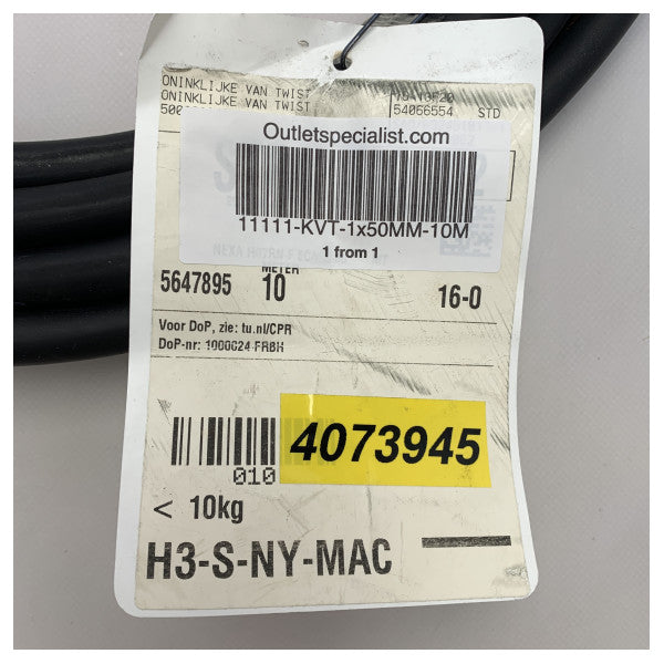 Nexans Nexans flessibbli 50 mm2 Black Battery Cable 10M - 1x50mm -10m