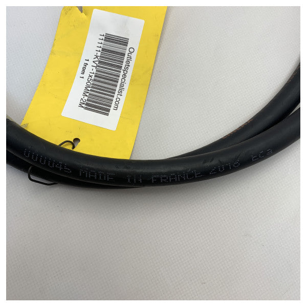 Гъвкав черен кабел за акумулаторни батерии 50 mm2 Nexans 2M - 1x50MM-2M