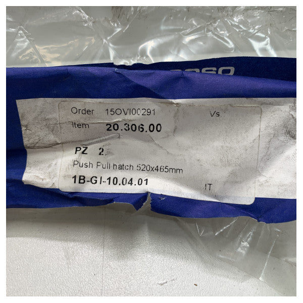 Osculati Push - Pull Flush Deck Hatch White 520 x 465 - 8,306.00