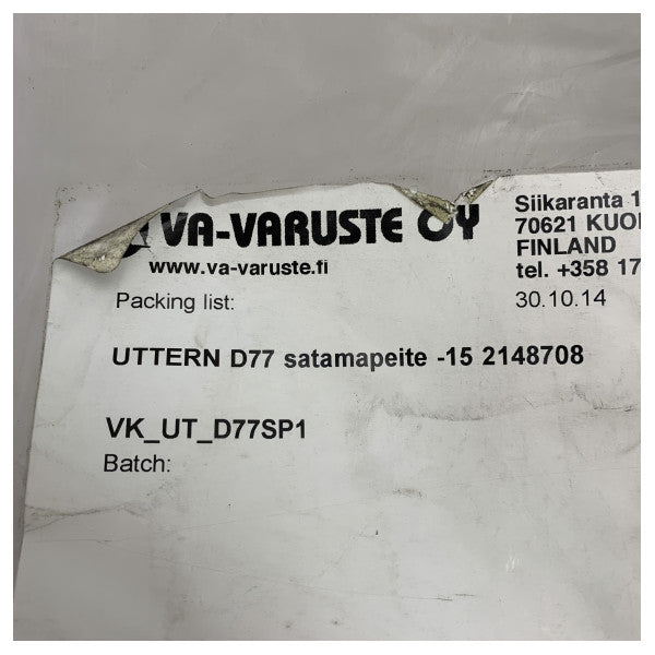 Kit di copertura per mooring Uttern D77 Canvass Cockpit con palo di supporto nero - VK_UT_D77SP1