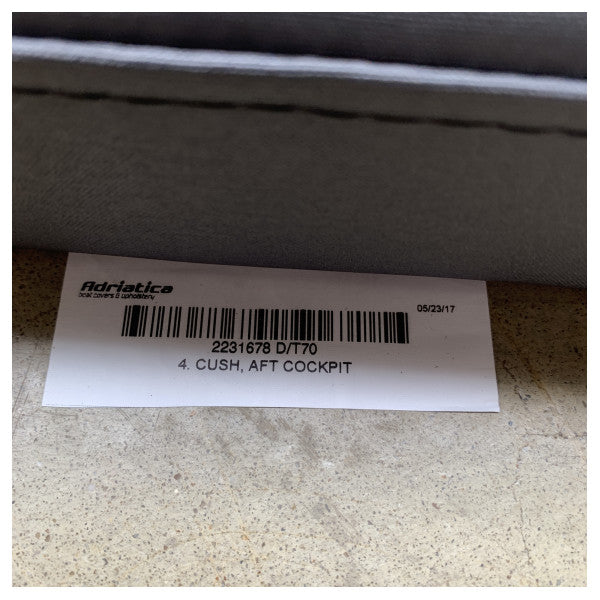 Uttern D/T70 aft cockpit cushion antracite - 2231678