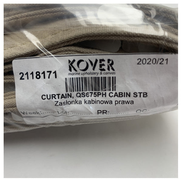 Quicksilver 675 Pilothouse Starboard Side Cabin Curtain Beige - 2118171