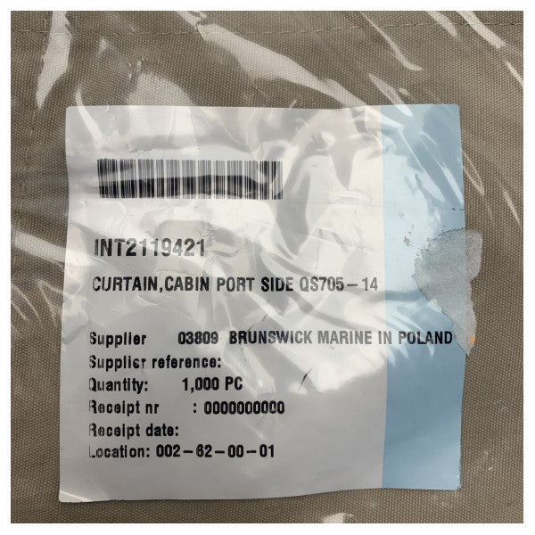Quicksilver Active 705 Port Side Cabin Curtain Beige - 2119421