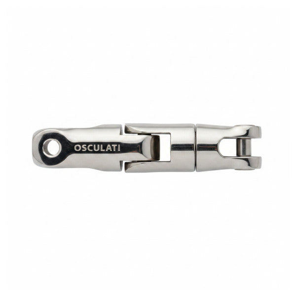 Ferragens para iates com olhal duplo giratório Osculati - conector em aço inoxidável 01.742.10