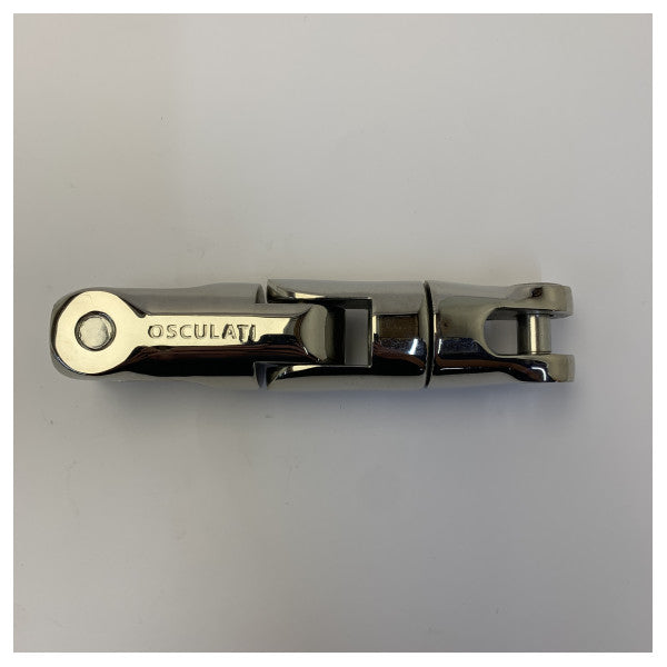 Ferragens para iates com olhal duplo giratório Osculati - conector em aço inoxidável 01.742.10
