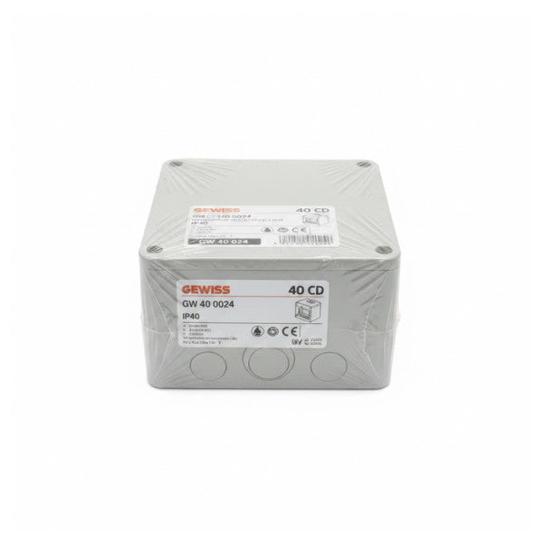 Boîtier électrique Gewiss GW40024 IP40 sans halogène, boîte de jonction
