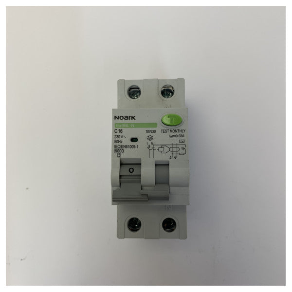 Noark KZS C16 RCBO 1P+N 30mA 0,03A Fehlerstromschutzschalter