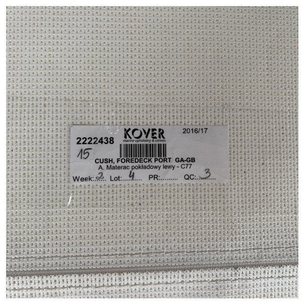 Uttern C77 Port Side Foredeck Lounge Cushion Antracite - 2222438