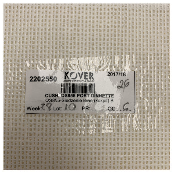 Quicksilver 805 Port Side Dinette Seat Cushion white - 2202550