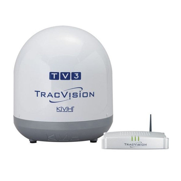 Système de télévision par satellite maritime KVH TracVision TV3 avec hub TV IP activé B pour la mer