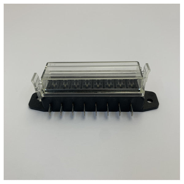 Bloc porte-fusibles à lame marine avec couvercle transparent pour systèmes 12V/24V -010