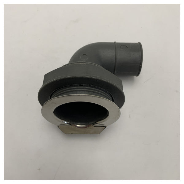 Marine 90 Degree LH15 Deck Drain Through Hull Fitting Durable Stainless Steel Edge