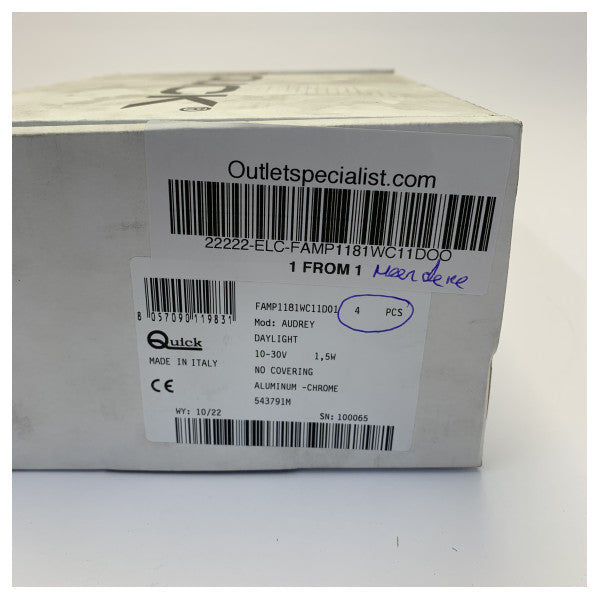 Quick Audrey Marine lampe de lecture LED flexible chromée 12/24V - FAMP1181WC11DO1