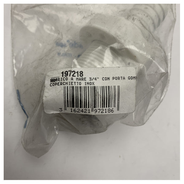 Nuova Rade Thru-Hull w/Inox Flange 3/4' inch with HoseBarb �19mm - L.82mm