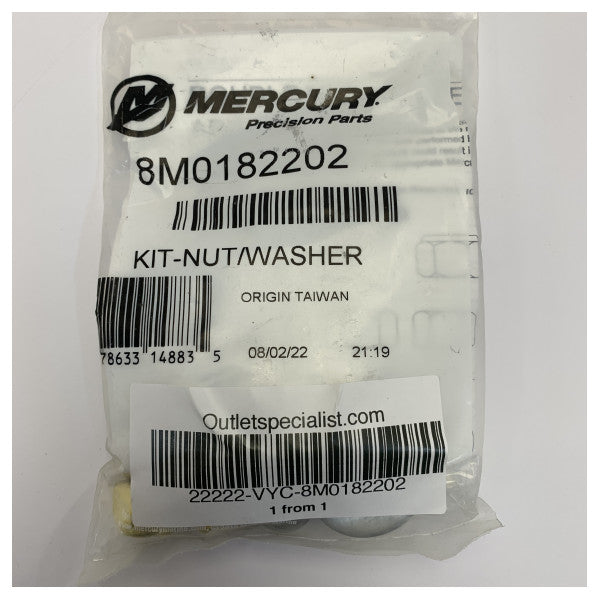 Mercury 8M0182202 Marine Hardware Mutter- und Unterlegscheiben-Set