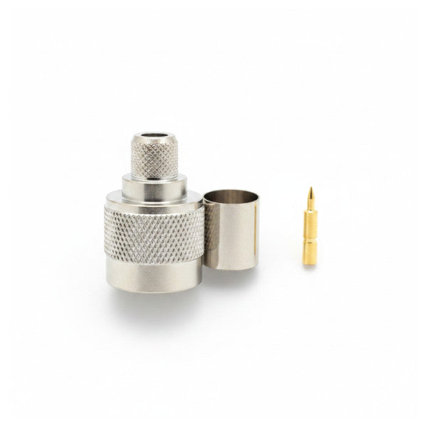 Conector RF Amphenol N macho tipo clamp com pino banhado a ouro - CON NM091