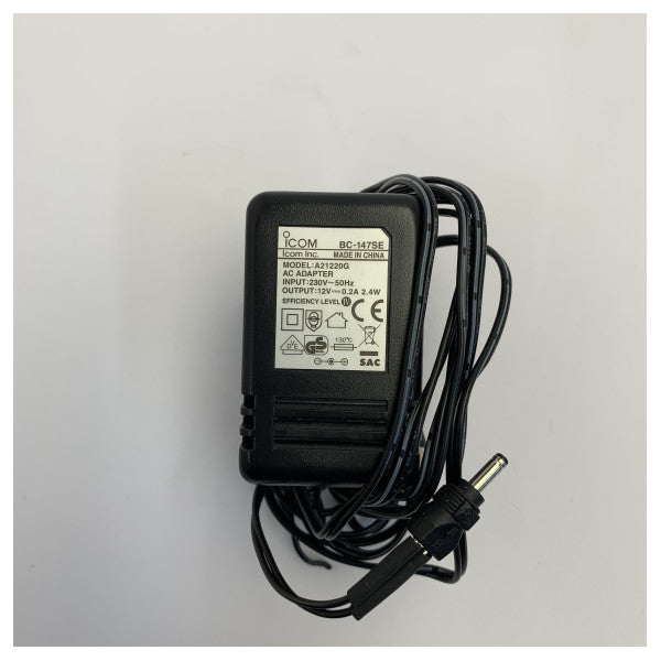 Icom BC-147SE AC Adapter - 220V Charger with 2-Pin European Plug