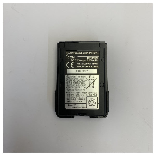Bateria Li-ion Icom BP-245H para rádios marítimos portáteis IC-M71 e IC-M73