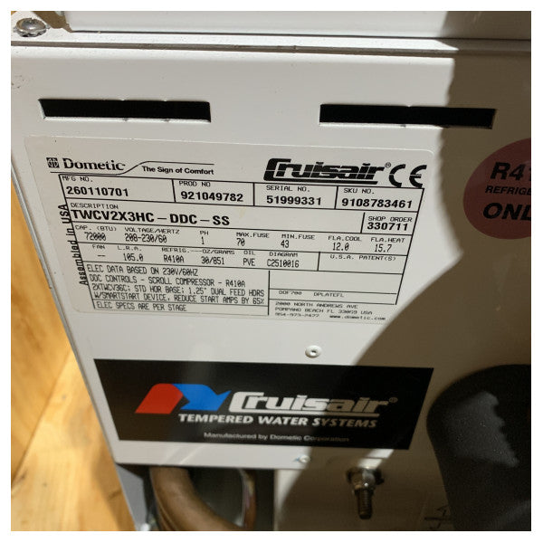 Cruisair 72.000 BTU marine klimaanlægssystem 230V 60Hz - TWCV2X3HC-DDC-S