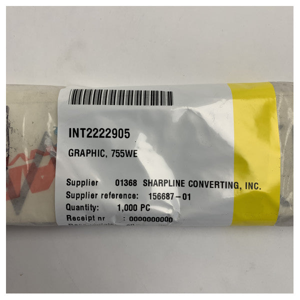 Grafika tal-etiketta oriġinali tal-dgħajsa għal Quicksilver 755 weekender 4.85 x 24.82cm