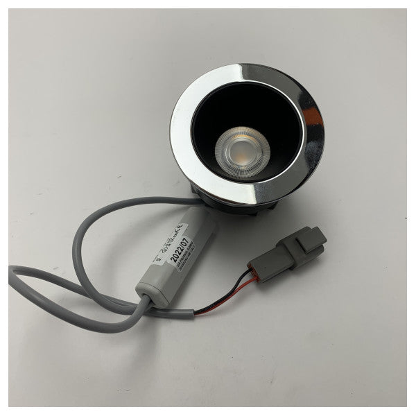 Cantalupi 20 TOP 8 R FIX Edelstahl schwarzes Einbaudownlight-Spot