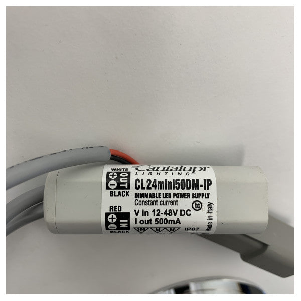 Cantalupi 20 TOP 8 R FIX Edelstahl schwarzes Einbaudownlight-Spot