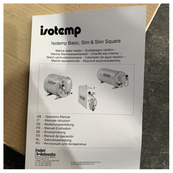Isotherm Isotemp 40L marine vandvarmer 115V 750W rustfrit stål blandeventil