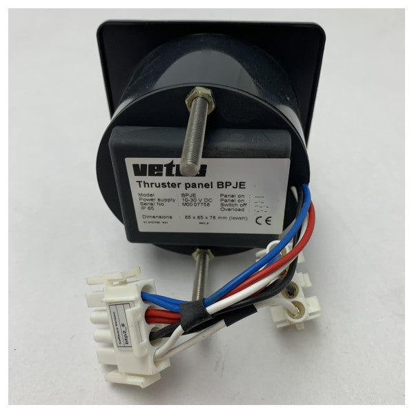 Painel do propulsor de proa Vetus BPJE com função de joy-stick