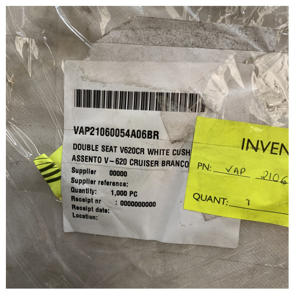 Valliant Cruiser 620 Подушка для подвійного сидіння біла - 21060054A06BR