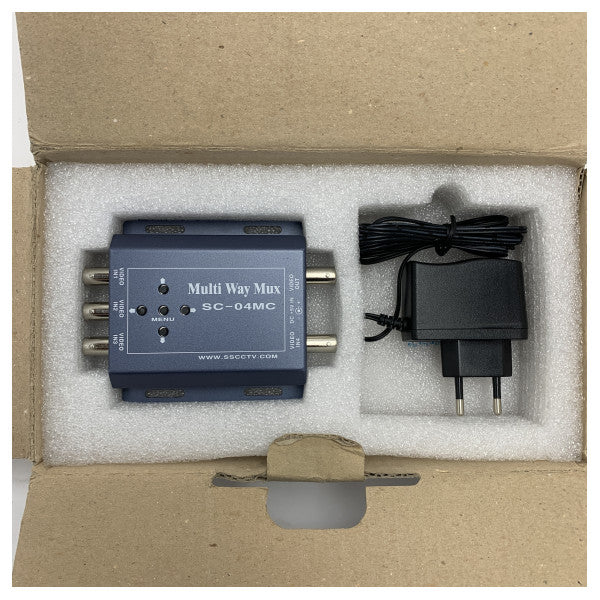 Mini video multiplexer quadruplo 4CH E-Q404MC per sistemi di sorveglianza marina