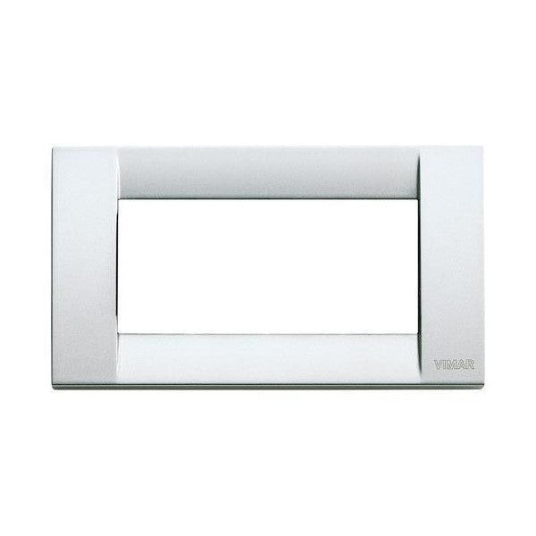 Placa de Interruptor Elétrico Marítimo de 4 Gangs Vimar Z1 Classic Matte Silver - 16734.21.02