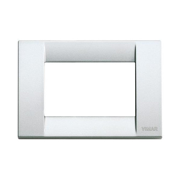 Classic Vimar Mat Gümüş Metal 3-Gang Marine Elektrik Anahtar Plakası - 16733.21.02
