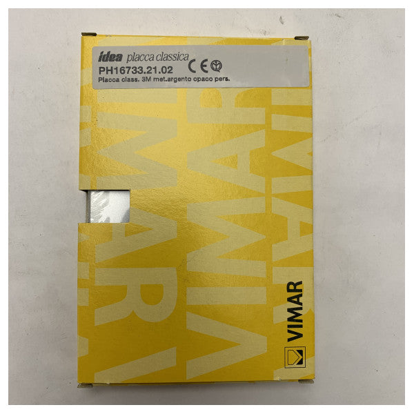 Classic Vimar Mat Gümüş Metal 3-Gang Marine Elektrik Anahtar Plakası - 16733.21.02