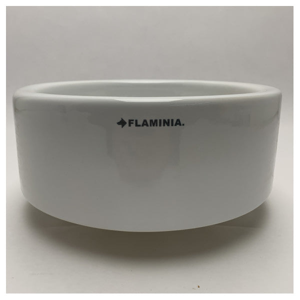 Flaminia Mini lavello doppio compatto in ceramica per imbarcazioni - Durevole bacino bianco di qualità marina con scarico centrale